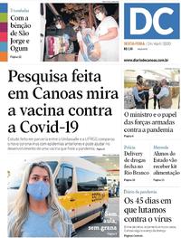 Capa do jornal Diário de Canoas 24/04/2020
