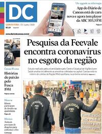 Capa do jornal Diário de Canoas 25/06/2020