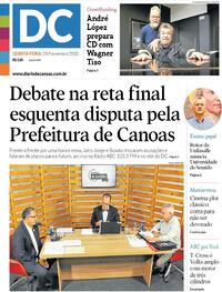 Capa do jornal Diário de Canoas 26/11/2020