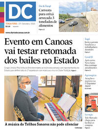 Capa do jornal Diário de Canoas 29/09/2020