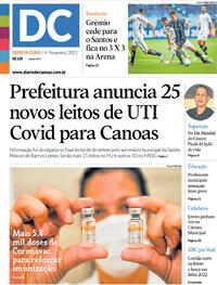 Capa do jornal Diário de Canoas 04/02/2021