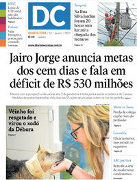 Capa do jornal Diário de Canoas 13/01/2021
