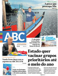 Capa do jornal Diário de Canoas 30/01/2021