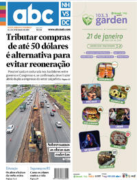 Capa do jornal Diário de Canoas 12/01/2024