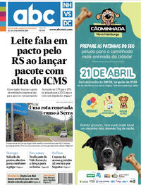 Capa do jornal Diário de Canoas 12/04/2024