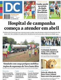 Capa do jornal Diário de Canoas 15/04/2024