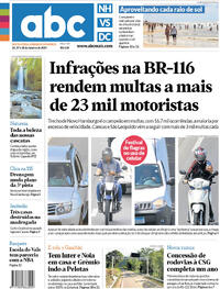 Capa do jornal Diário de Canoas 26/01/2024