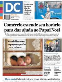 Capa do jornal Diário de Canoas 09/12/2025