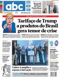 Capa do jornal Diário de Canoas 11/07/2025