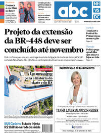 Capa do jornal Diário de Canoas 26/09/2025