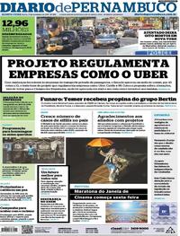 Capa do jornal Diario de Pernambuco 01/11/2017