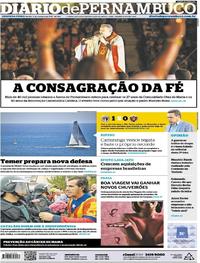 Capa do jornal Diario de Pernambuco 02/10/2017