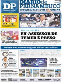 Capa do jornal Diario de Pernambuco 04/06/2017