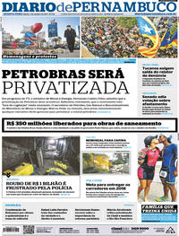 Capa do jornal Diario de Pernambuco 04/10/2017