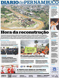 Capa do jornal Diario de Pernambuco 05/06/2017