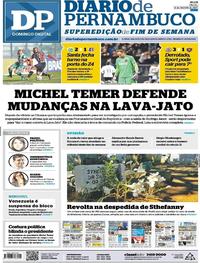 Capa do jornal Diario de Pernambuco 06/08/2017