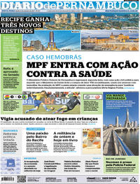Capa do jornal Diario de Pernambuco 06/10/2017