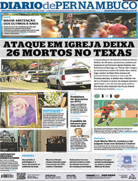 Capa do jornal Diario de Pernambuco 06/11/2017