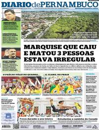 Capa do jornal Diario de Pernambuco 07/08/2017