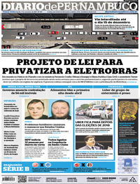 Capa do jornal Diario de Pernambuco 07/11/2017