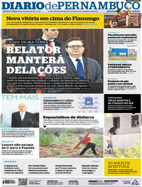 Capa do jornal Diario de Pernambuco 08/06/2017