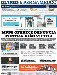 Capa do jornal Diario de Pernambuco 08/12/2017