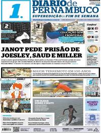 Capa do jornal Diario de Pernambuco 09/09/2017