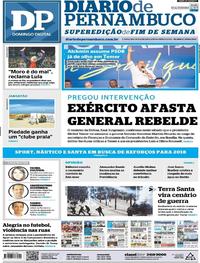 Capa do jornal Diario de Pernambuco 10/12/2017