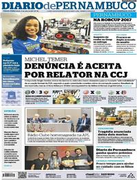 Capa do jornal Diario de Pernambuco 11/07/2017
