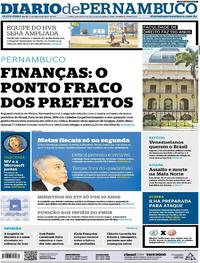 Capa do jornal Diario de Pernambuco 11/08/2017