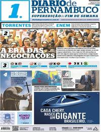 Capa do jornal Diario de Pernambuco 11/11/2017