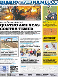Capa do jornal Diario de Pernambuco 12/06/2017