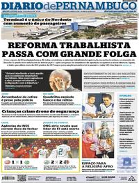 Capa do jornal Diario de Pernambuco 12/07/2017