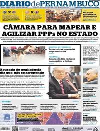 Capa do jornal Diario de Pernambuco 13/06/2017