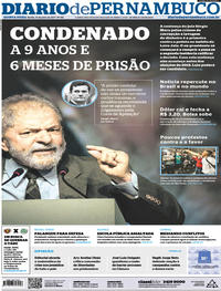 Capa do jornal Diario de Pernambuco 13/07/2017