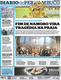 Capa do jornal Diario de Pernambuco 13/10/2017