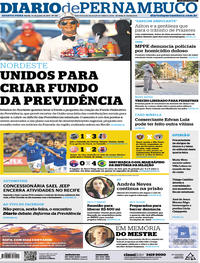 Capa do jornal Diario de Pernambuco 14/06/2017