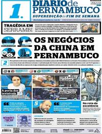 Capa do jornal Diario de Pernambuco 14/10/2017