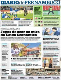Capa do jornal Diario de Pernambuco 14/11/2017