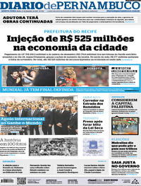 Capa do jornal Diario de Pernambuco 14/12/2017