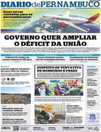 Capa do jornal Diario de Pernambuco 15/08/2017