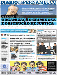 Capa do jornal Diario de Pernambuco 15/09/2017