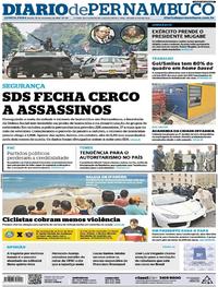Capa do jornal Diario de Pernambuco 16/11/2017