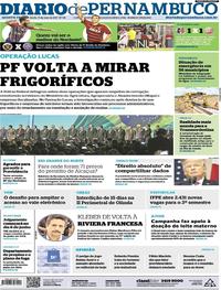 Capa do jornal Diario de Pernambuco 17/05/2017