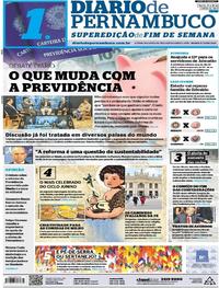 Capa do jornal Diario de Pernambuco 17/06/2017