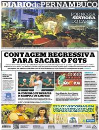 Capa do jornal Diario de Pernambuco 17/07/2017