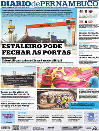 Capa do jornal Diario de Pernambuco 17/10/2017