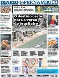 Capa do jornal Diario de Pernambuco 17/11/2017