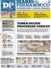 Capa do jornal Diario de Pernambuco 18/06/2017