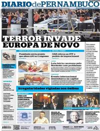 Capa do jornal Diario de Pernambuco 18/08/2017